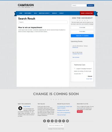 Campaign Search Page