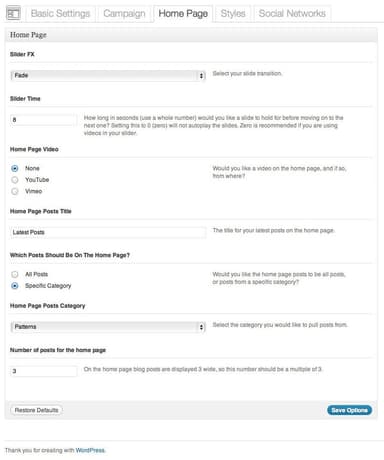 Page Setting